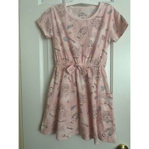 Disney Princess T-Shirt Dress with Front Bow Pink Size M (7-8)